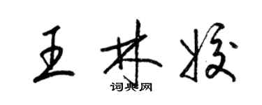 梁锦英王林姣草书个性签名怎么写