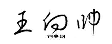 梁锦英王向帅草书个性签名怎么写