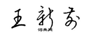 梁锦英王新前草书个性签名怎么写