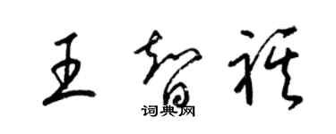 梁锦英王智祺草书个性签名怎么写
