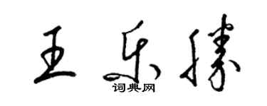梁锦英王乐胜草书个性签名怎么写