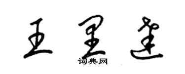 梁锦英王里达草书个性签名怎么写
