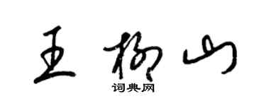 梁锦英王柳山草书个性签名怎么写