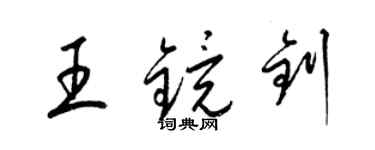 梁锦英王镜钊草书个性签名怎么写