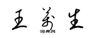 梁锦英王万生草书个性签名怎么写