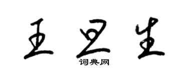 梁锦英王旦生草书个性签名怎么写