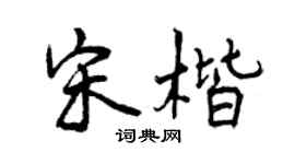 曾庆福宋楷行书个性签名怎么写