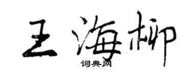 曾庆福王海柳行书个性签名怎么写