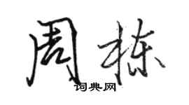 骆恒光周栋行书个性签名怎么写