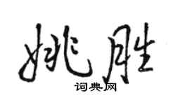 骆恒光姚胜行书个性签名怎么写