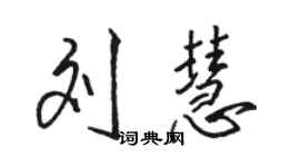 骆恒光刘慧行书个性签名怎么写