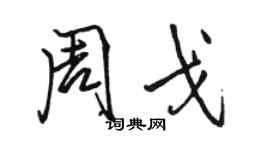 骆恒光周戈行书个性签名怎么写