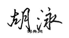 骆恒光胡泳行书个性签名怎么写