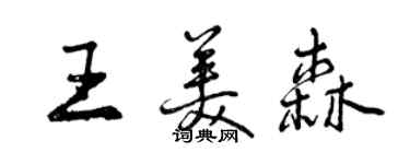 曾庆福王美森行书个性签名怎么写