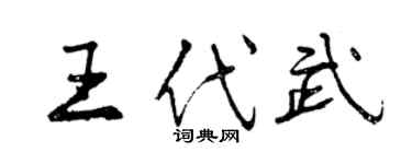曾庆福王代武行书个性签名怎么写