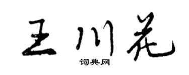 曾庆福王川花行书个性签名怎么写