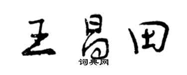 曾庆福王昌田行书个性签名怎么写