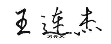 骆恒光王连杰行书个性签名怎么写