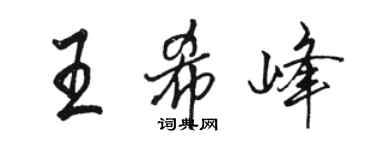 骆恒光王希峰行书个性签名怎么写