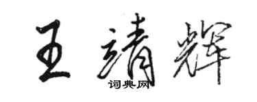 骆恒光王靖辉行书个性签名怎么写