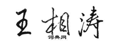 骆恒光王相涛行书个性签名怎么写