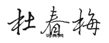 骆恒光杜春梅行书个性签名怎么写