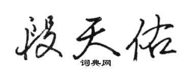 骆恒光段天佑行书个性签名怎么写