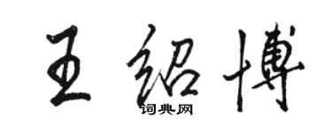 骆恒光王绍博行书个性签名怎么写