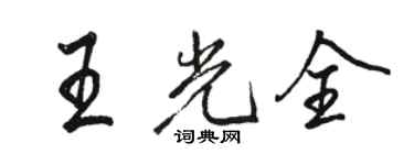 骆恒光王光全行书个性签名怎么写