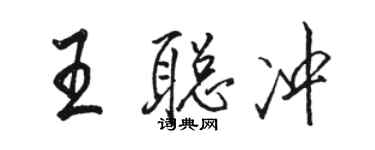 骆恒光王聪冲行书个性签名怎么写