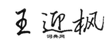 骆恒光王迎枫行书个性签名怎么写