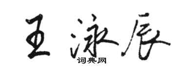 骆恒光王泳辰行书个性签名怎么写