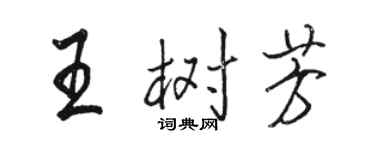 骆恒光王树芳行书个性签名怎么写