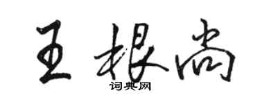 骆恒光王根尚行书个性签名怎么写