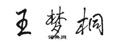骆恒光王梦桐行书个性签名怎么写