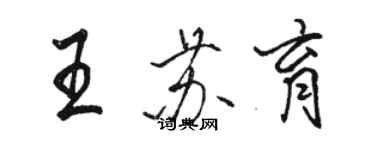 骆恒光王苏育行书个性签名怎么写