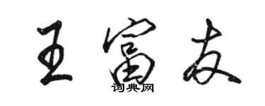 骆恒光王富友行书个性签名怎么写