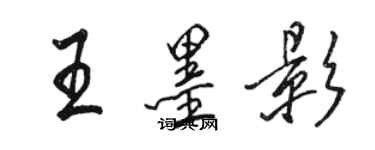 骆恒光王墨影行书个性签名怎么写
