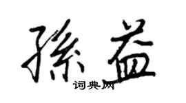 王正良孙益行书个性签名怎么写