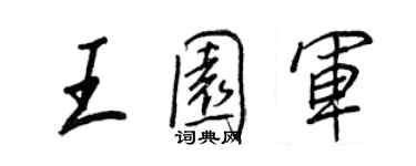 王正良王园军行书个性签名怎么写