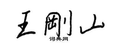 王正良王刚山行书个性签名怎么写