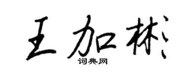 王正良王加彬行书个性签名怎么写
