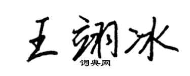王正良王翊冰行书个性签名怎么写