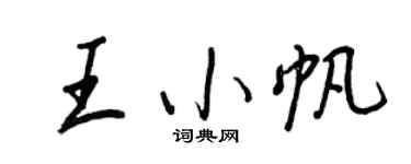 王正良王小帆行书个性签名怎么写