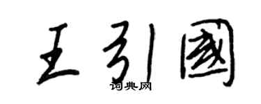 王正良王引国行书个性签名怎么写