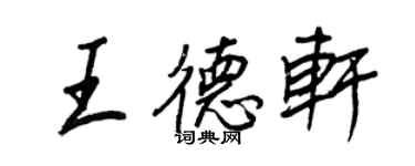 王正良王德轩行书个性签名怎么写