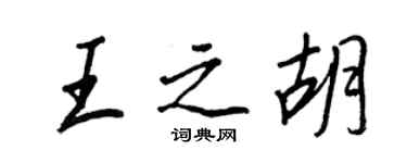 王正良王之胡行书个性签名怎么写