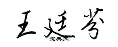王正良王廷芬行书个性签名怎么写