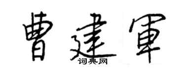 王正良曹建军行书个性签名怎么写