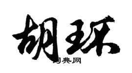 胡问遂胡环行书个性签名怎么写